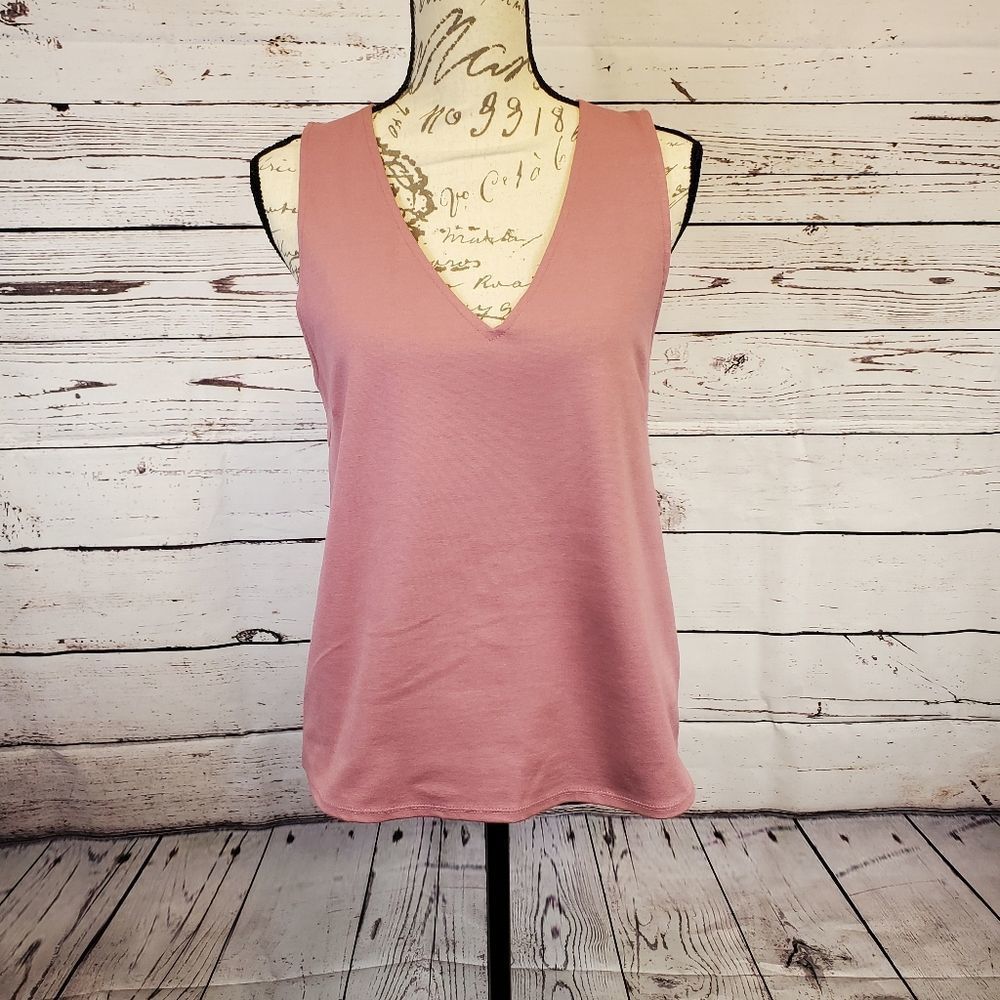 Anthropologie Eri + Ali Mauve Sleeveless Lined Top, Size Medium